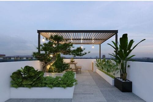 thi công mái che sân thượng (3)