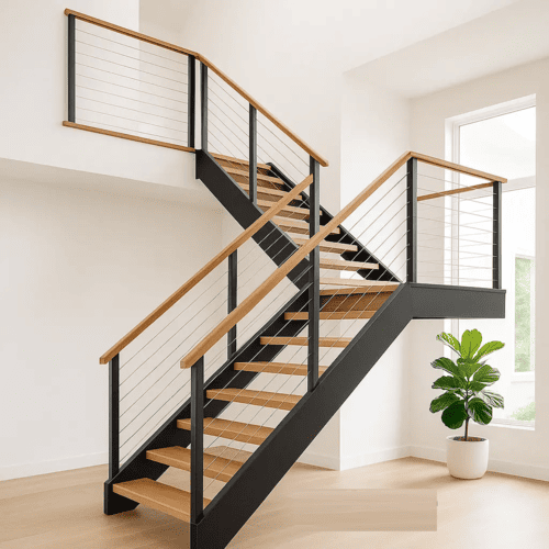 thiết kế thi công cầu thang sắt hộp tại đà nẵng (2)