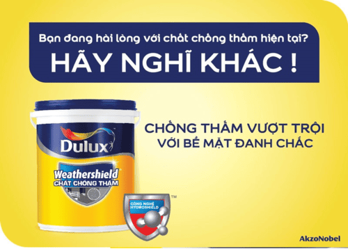 Dulux Weathershield Chất Chống Thấm – Chống thấm vượt trội, bề mặt đanh chắc (1)