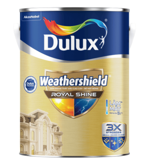 Sơn ngoại thất cao cấp Dulux Weathershield Royal Shine bóng RS86 5 lít